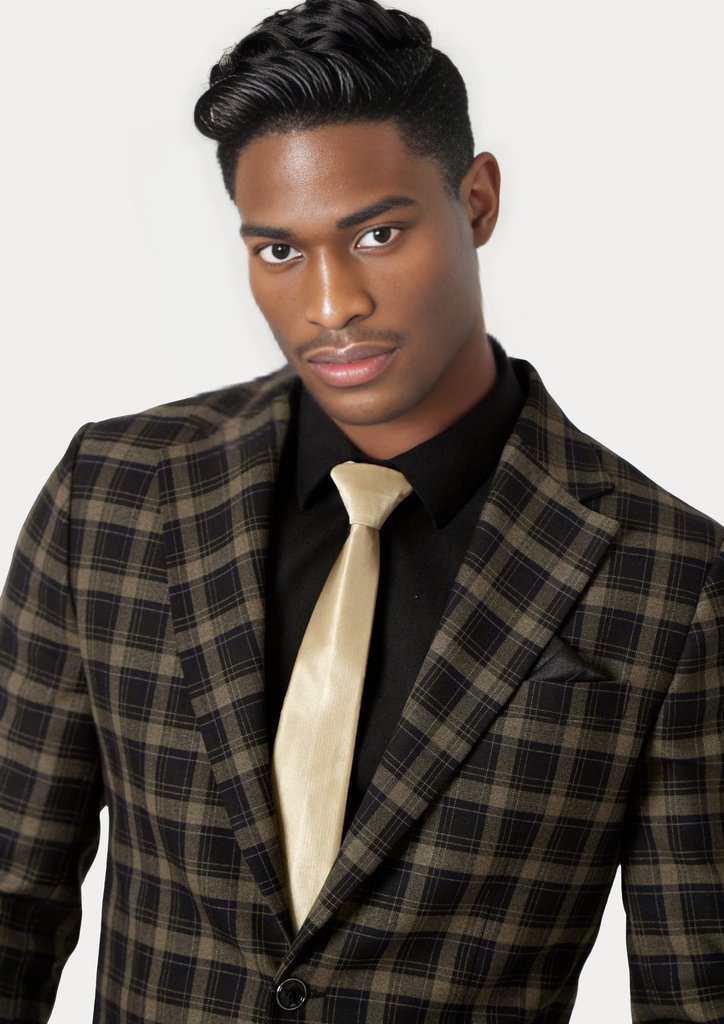 Ellis Black &amp; Gold Check Suit - SARTORO