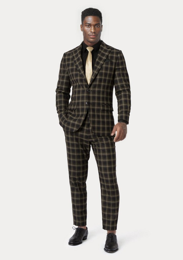 Ellis Black & Gold Check Suit