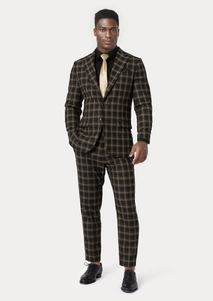 Ellis Black &amp; Gold Check Suit - SARTORO