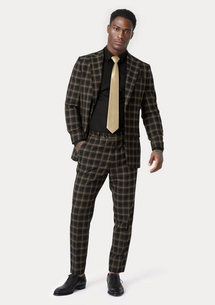Ellis Black &amp; Gold Check Suit - SARTORO