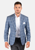 Ellis Blue Windowpane Jacket - SARTORO225