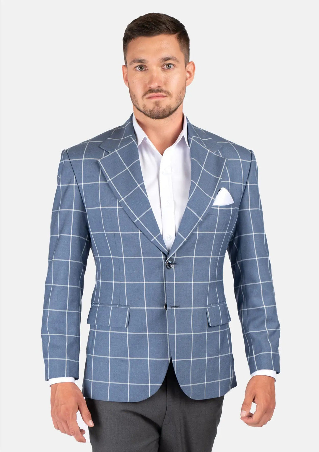 Ellis Blue Windowpane Jacket - SARTORO