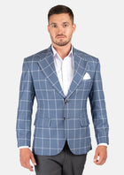 Ellis Blue Windowpane Jacket - SARTORO184