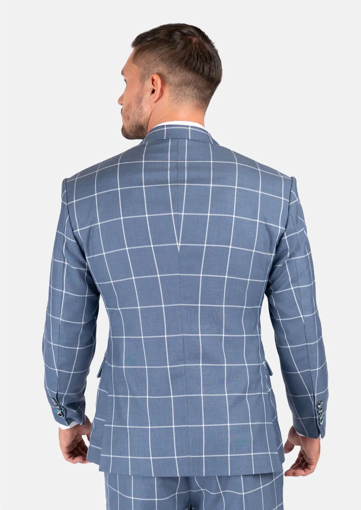 Ellis Blue Windowpane Suit - SARTORO