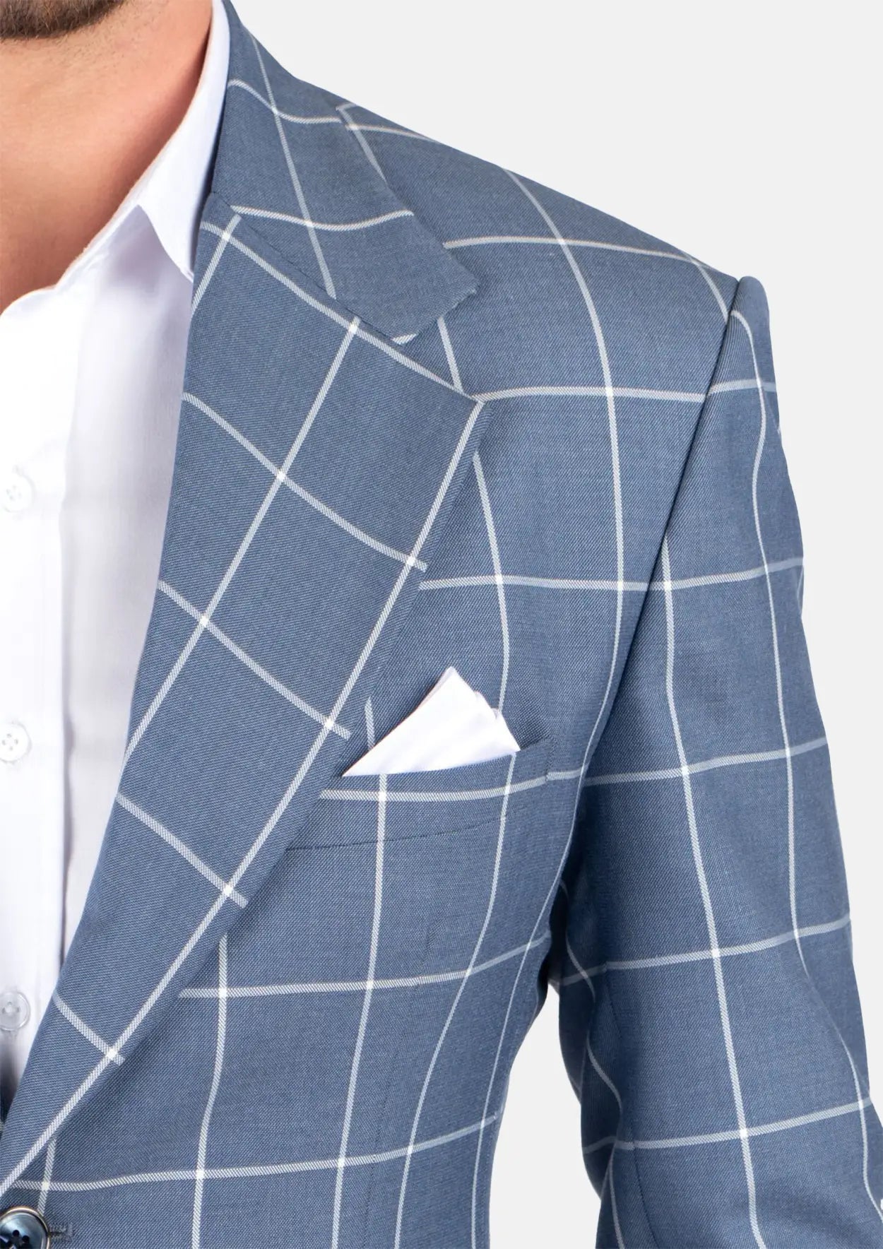 Ellis Blue Windowpane Suit