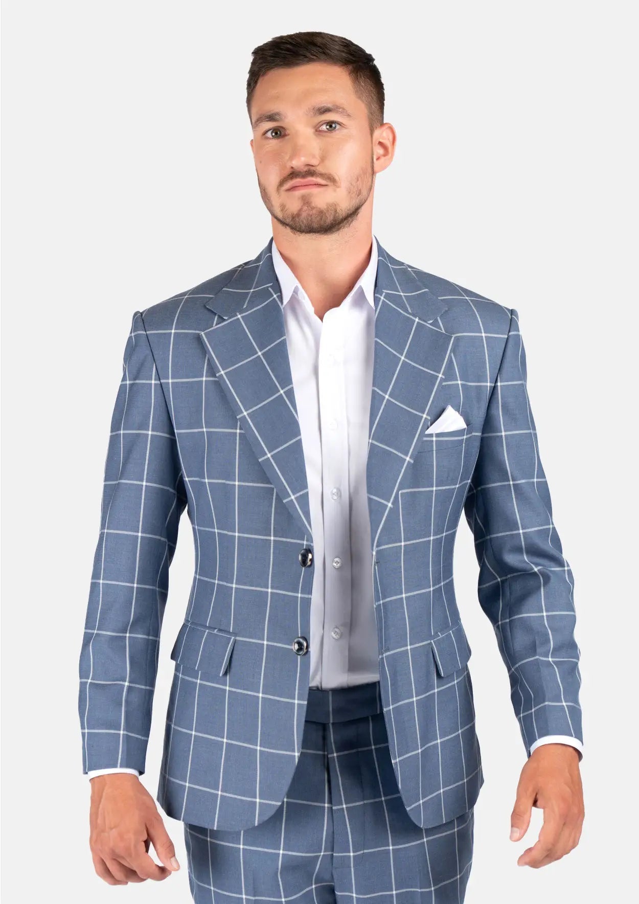 Ellis Blue Windowpane Suit - SARTORO