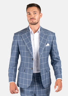 Ellis Blue Windowpane Suit - SARTORO986