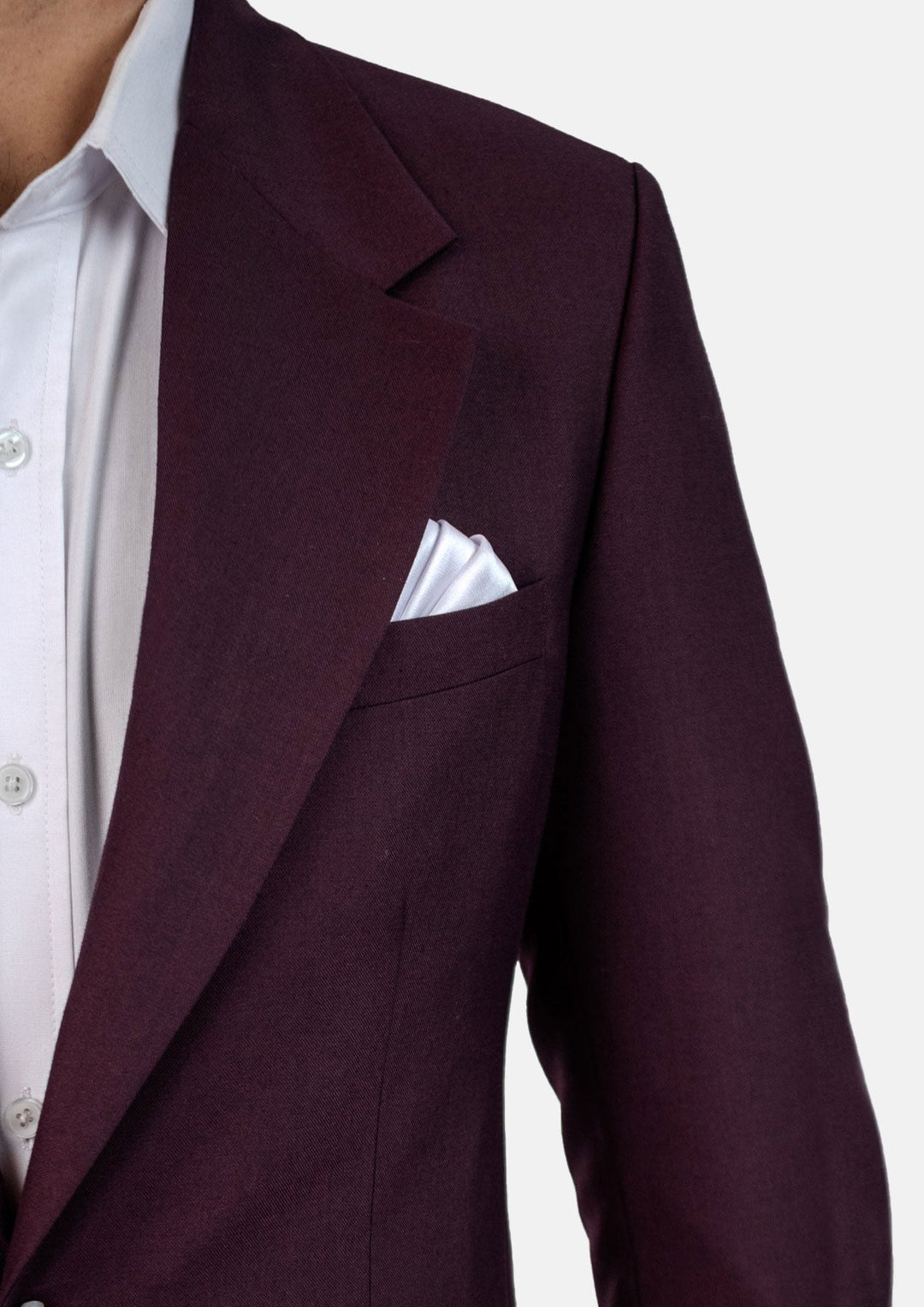 Ellis Burgundy Sharkskin Jacket - SARTORO