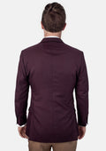 Ellis Burgundy Sharkskin Jacket - SARTORO