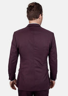 Ellis Burgundy Sharkskin Suit - SARTORO163