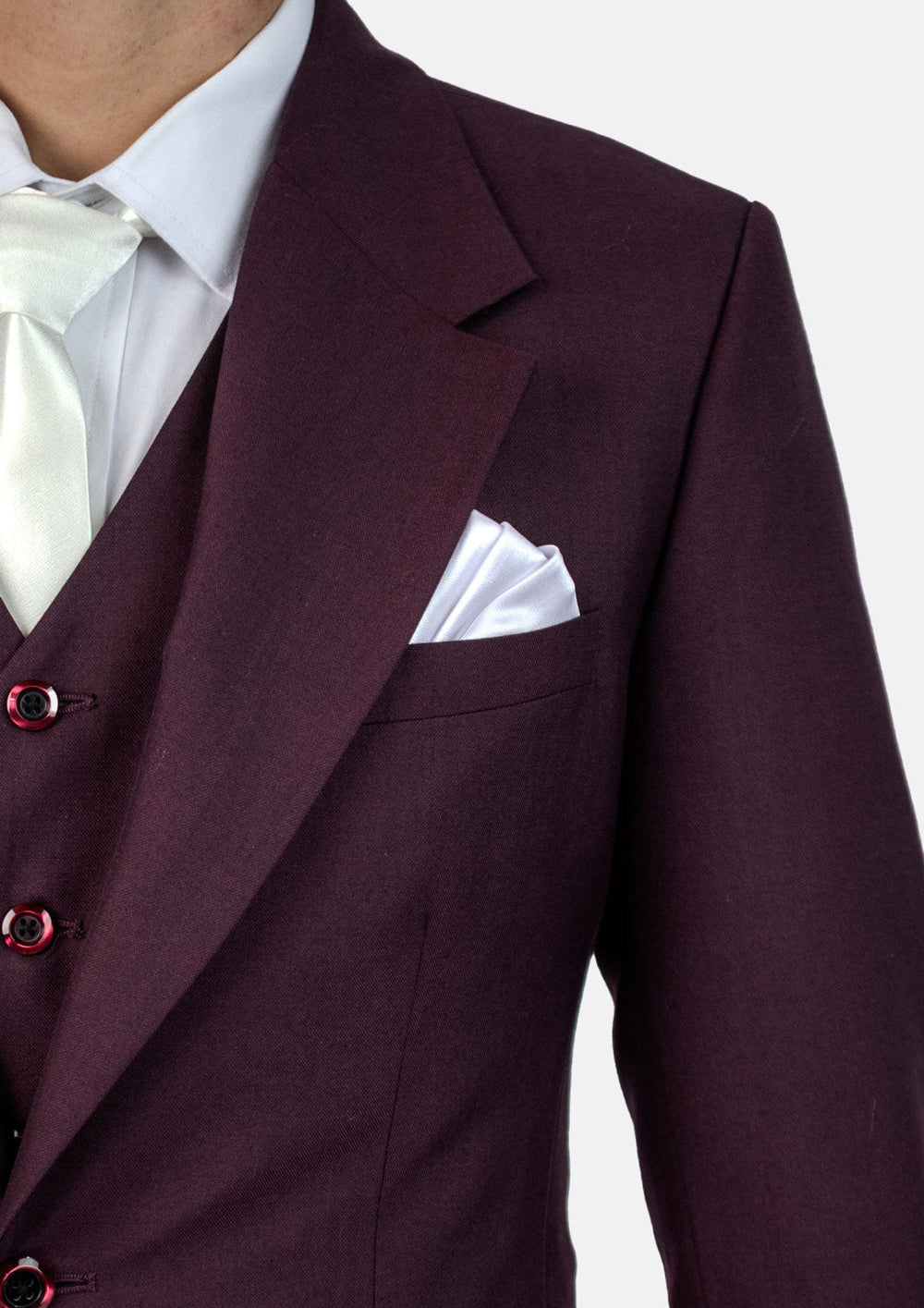 Ellis Burgundy Sharkskin Suit - SARTORO