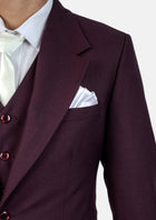 Ellis Burgundy Sharkskin Suit - SARTORO290