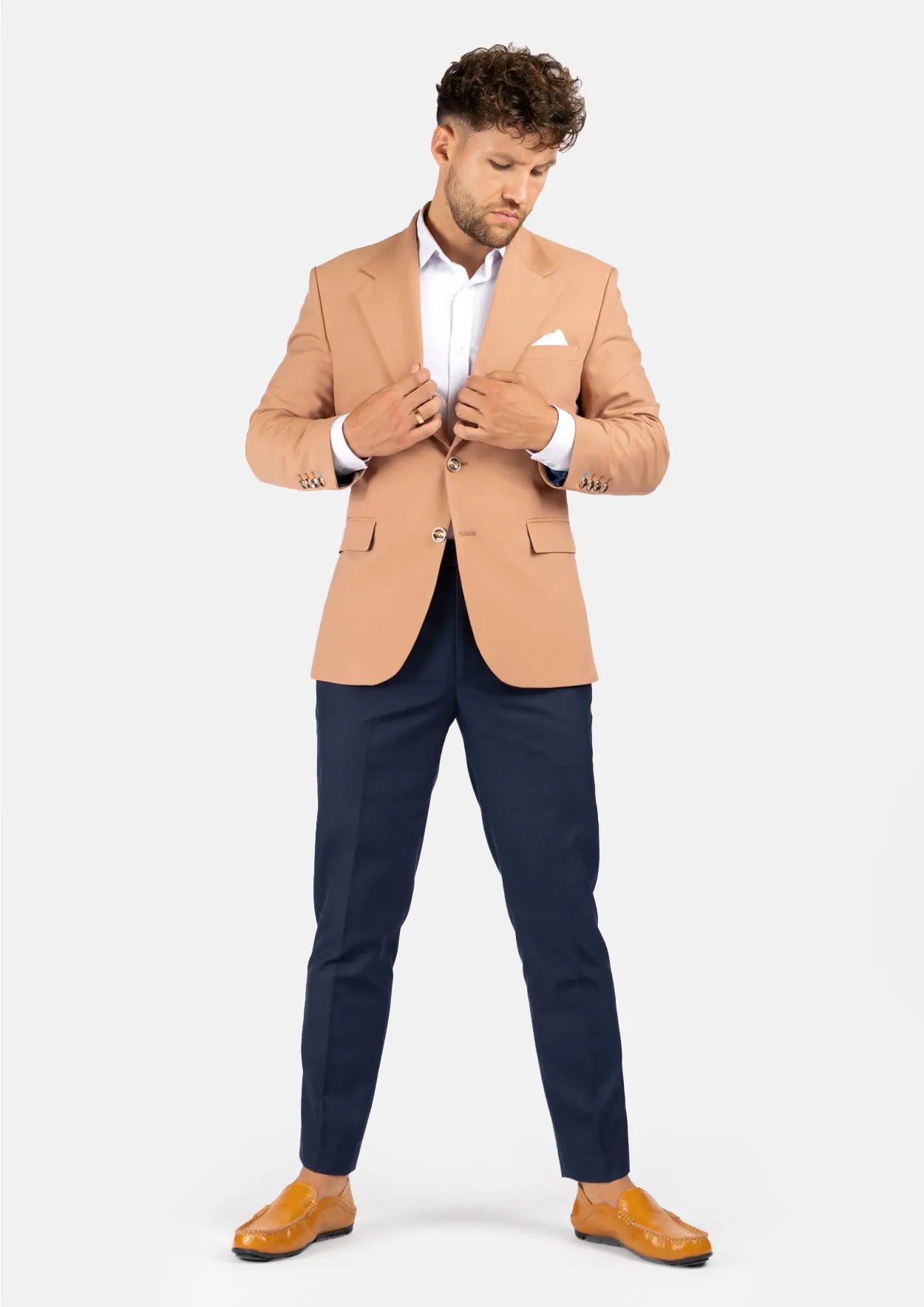 Ellis Camel Stretch Jacket - SARTORO