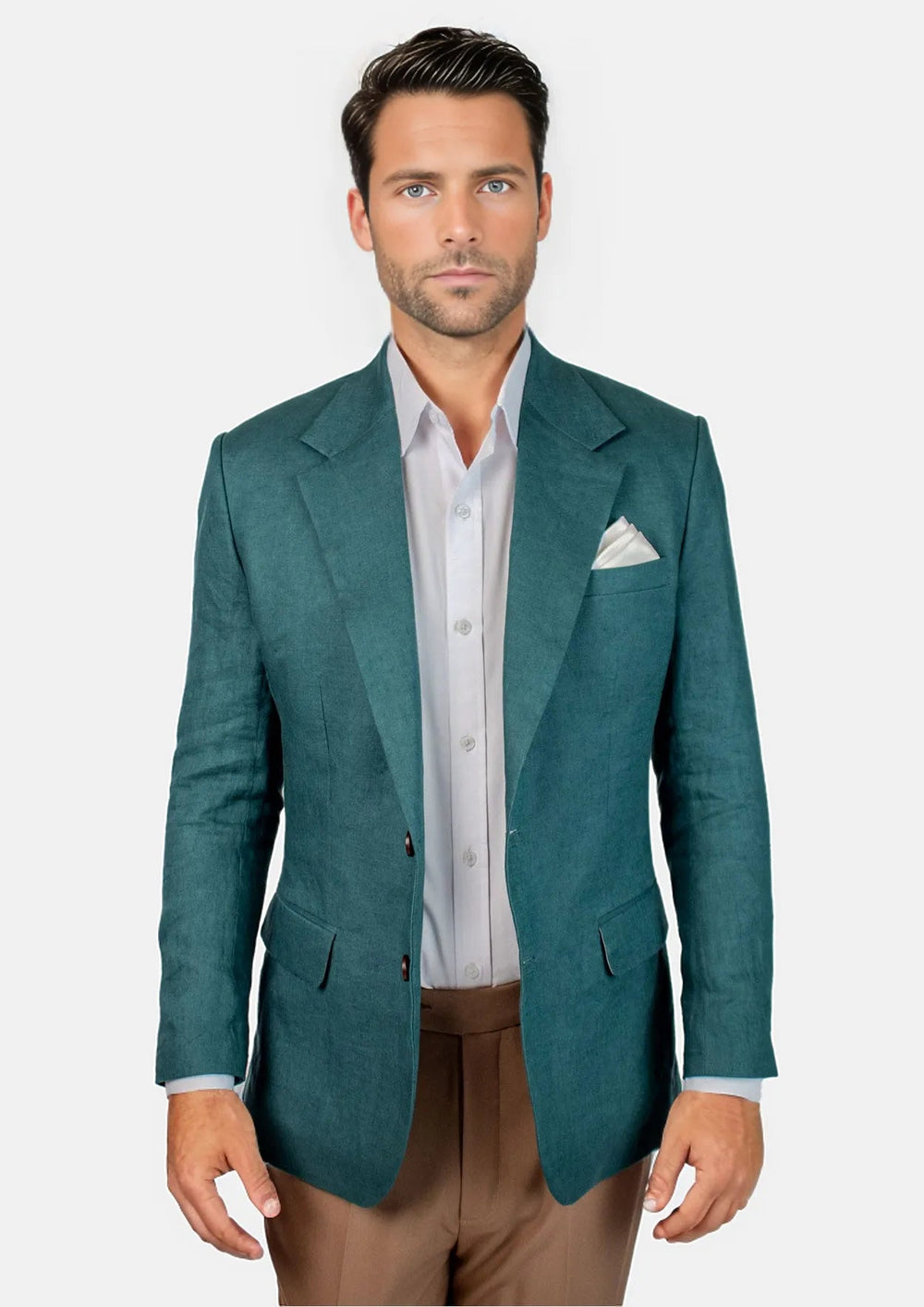 Deep Teal Linen Jacket738