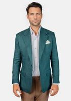 Ellis Deep Teal Linen Jacket - SARTORO460