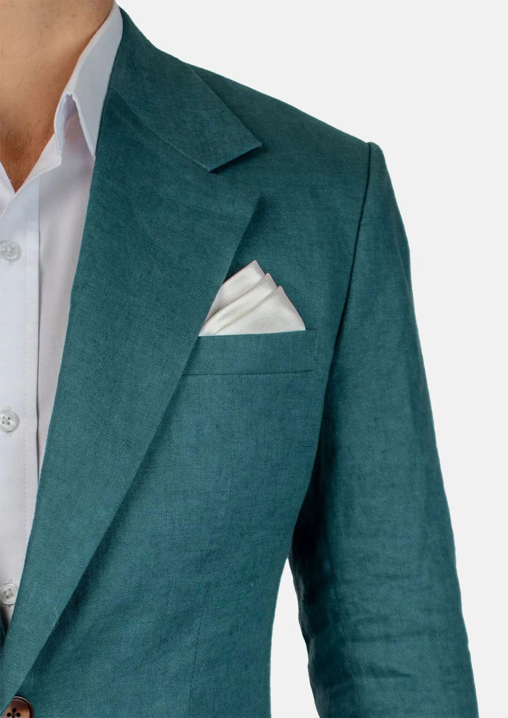 Ellis Deep Teal Linen Jacket - SARTORO