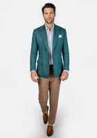 Ellis Deep Teal Linen Jacket - SARTORO507