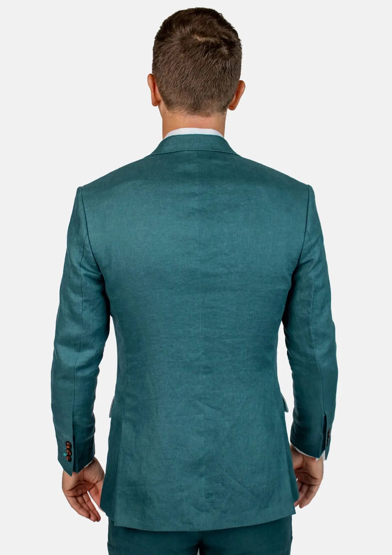 Ellis Deep Teal Linen Suit - SARTORO