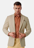 Ellis Dune Beige Cotton Jacket - SARTORO