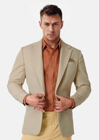 Ellis Dune Beige Cotton Jacket - SARTORO