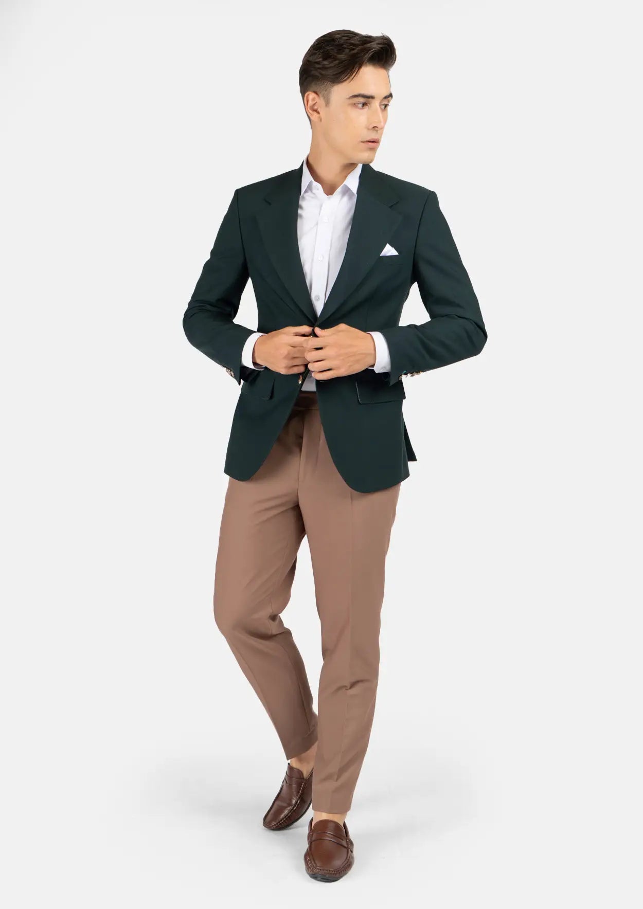 Ellis Emerald Green Stretch Jacket - SARTORO