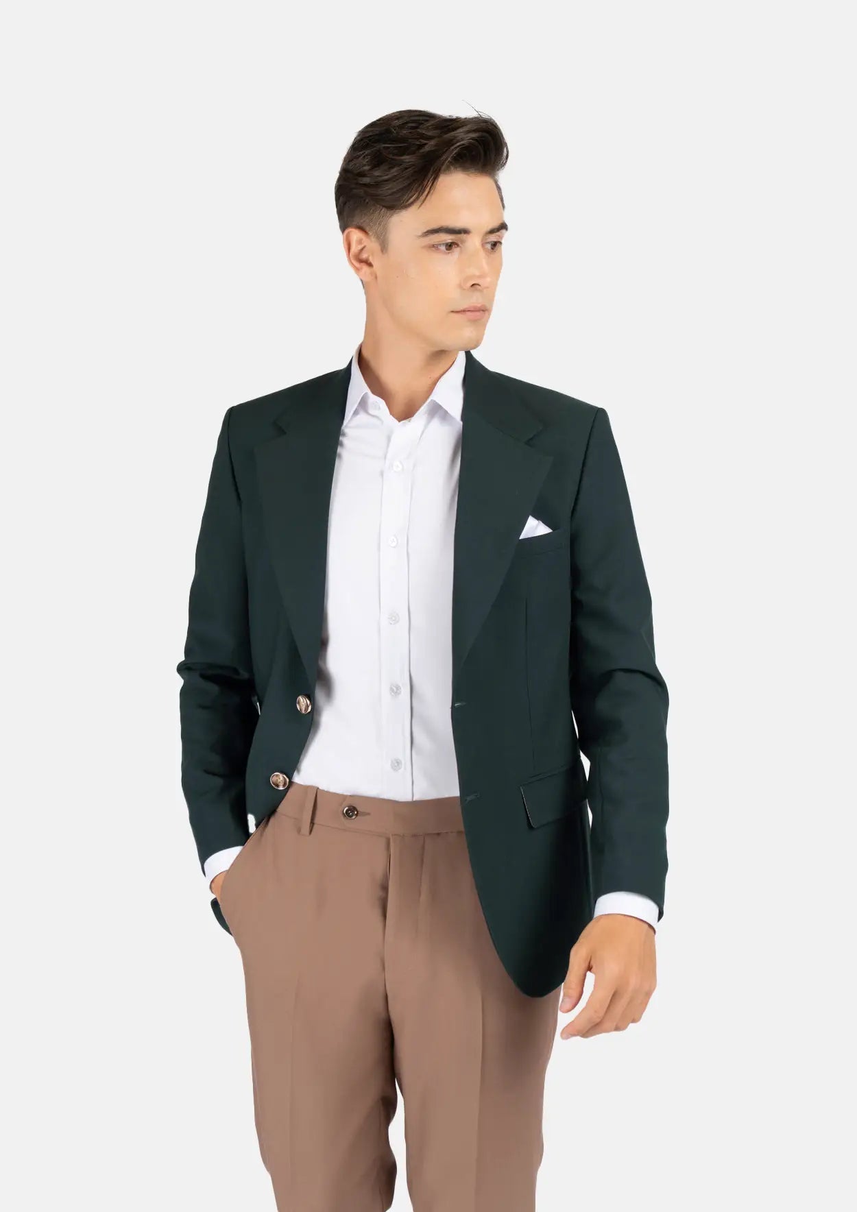 Ellis Emerald Green Stretch Jacket - SARTORO