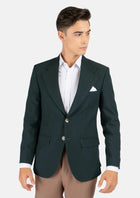 Ellis Emerald Green Stretch Jacket - SARTORO249