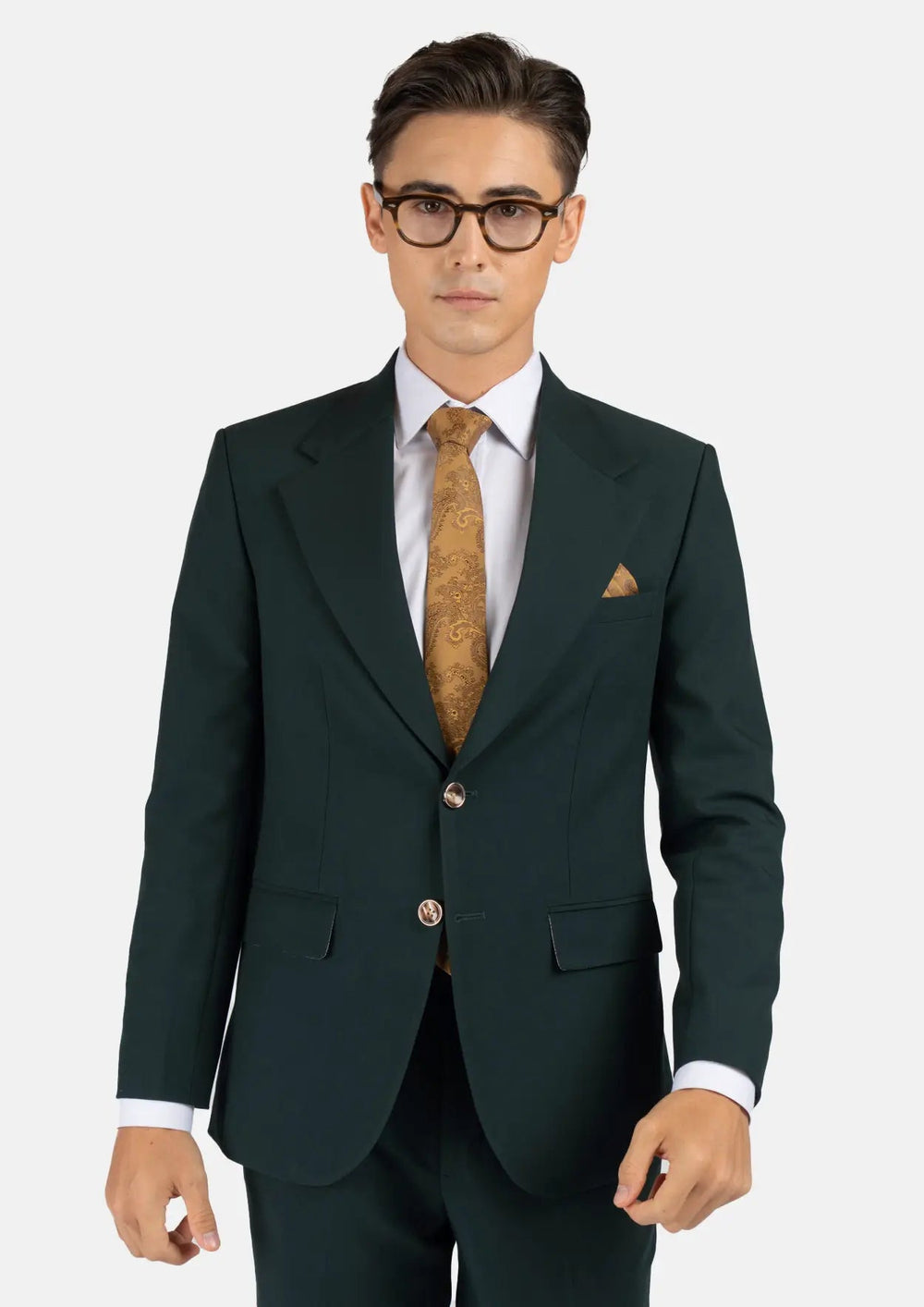 Emerald Green Stretch Suit384