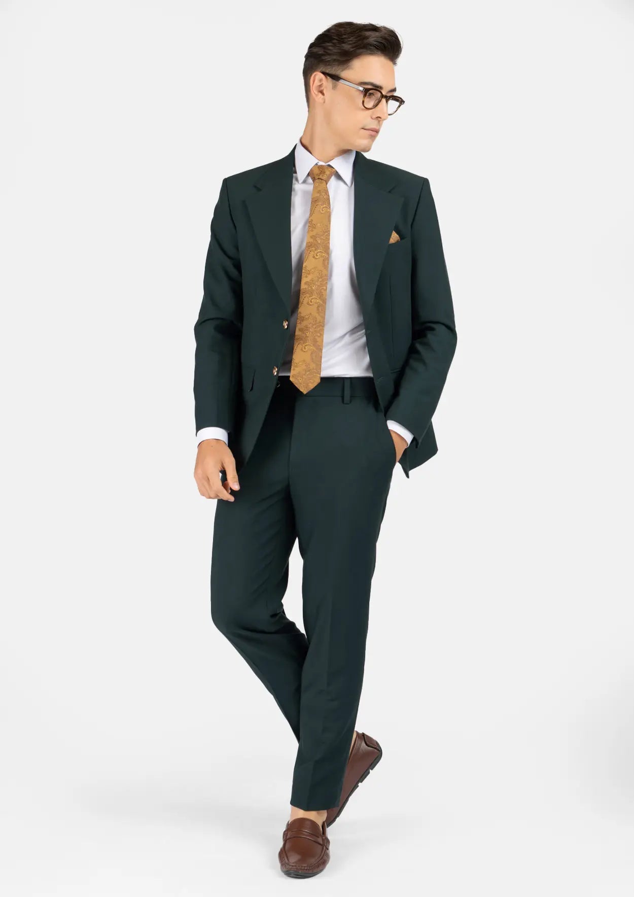 Men's Ellis Emerald Green Stretch Suit | SARTORO Men's Ellis Emerald Green Stretch Suit | SARTORO