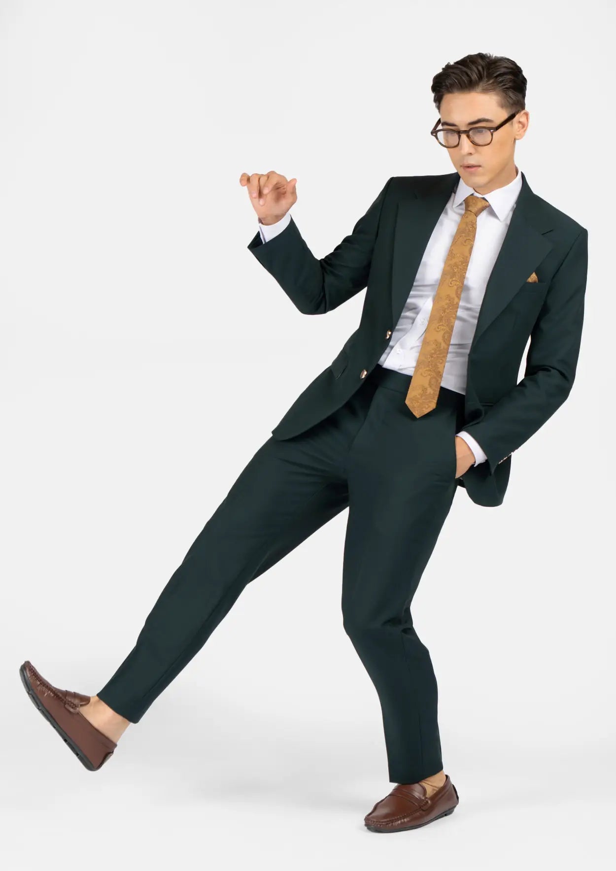 Ellis Emerald Green Stretch Suit - SARTORO