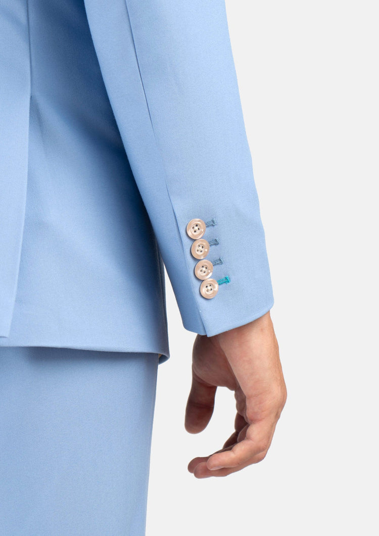 Ellis Icy Blue Stretch Jacket - SARTORO861