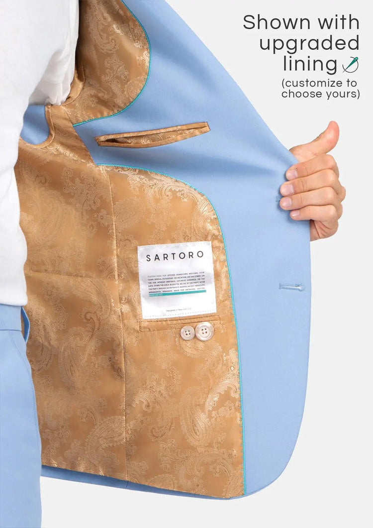 Ellis Icy Blue Stretch Suit - SARTORO835