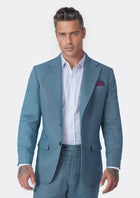 Ellis Koi Blue Linen Jacket - SARTORO684