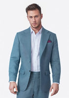 Ellis Koi Blue Linen Suit - SARTORO577