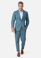 Ellis Koi Blue Linen Suit - SARTORO770