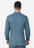 Ellis Koi Blue Linen Suit - SARTORO466