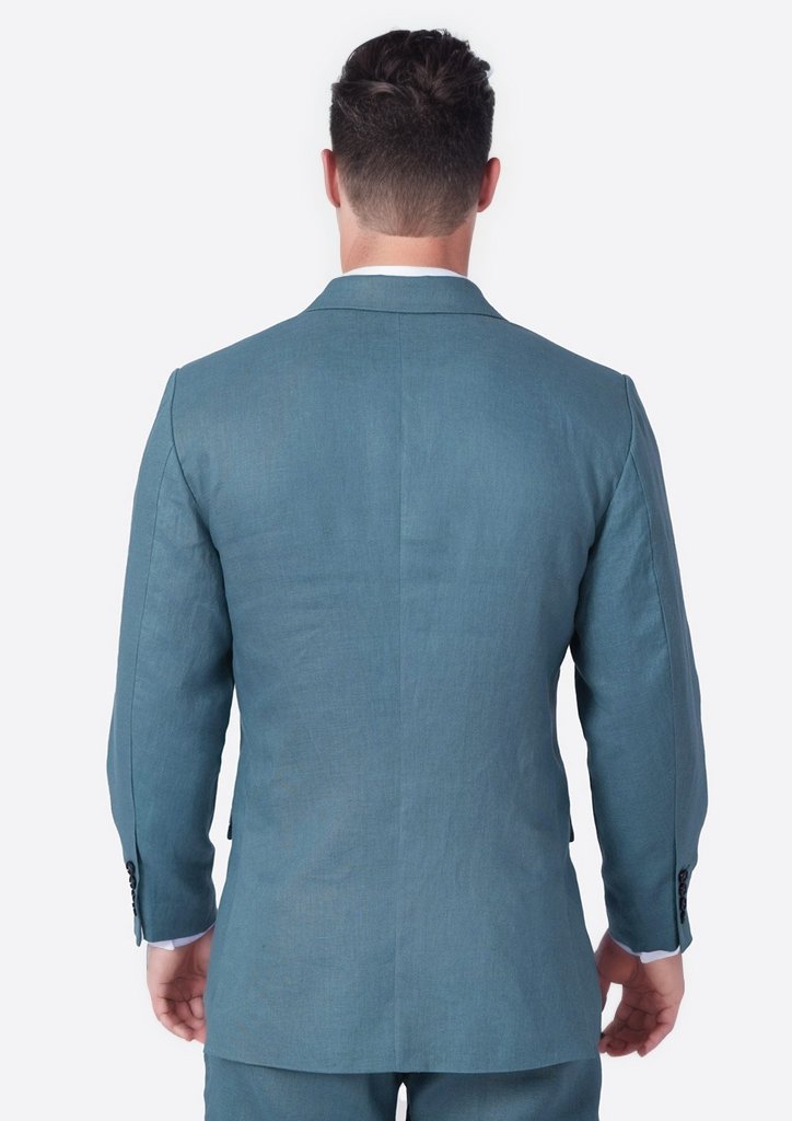 Ellis Koi Blue Linen Suit - SARTORO