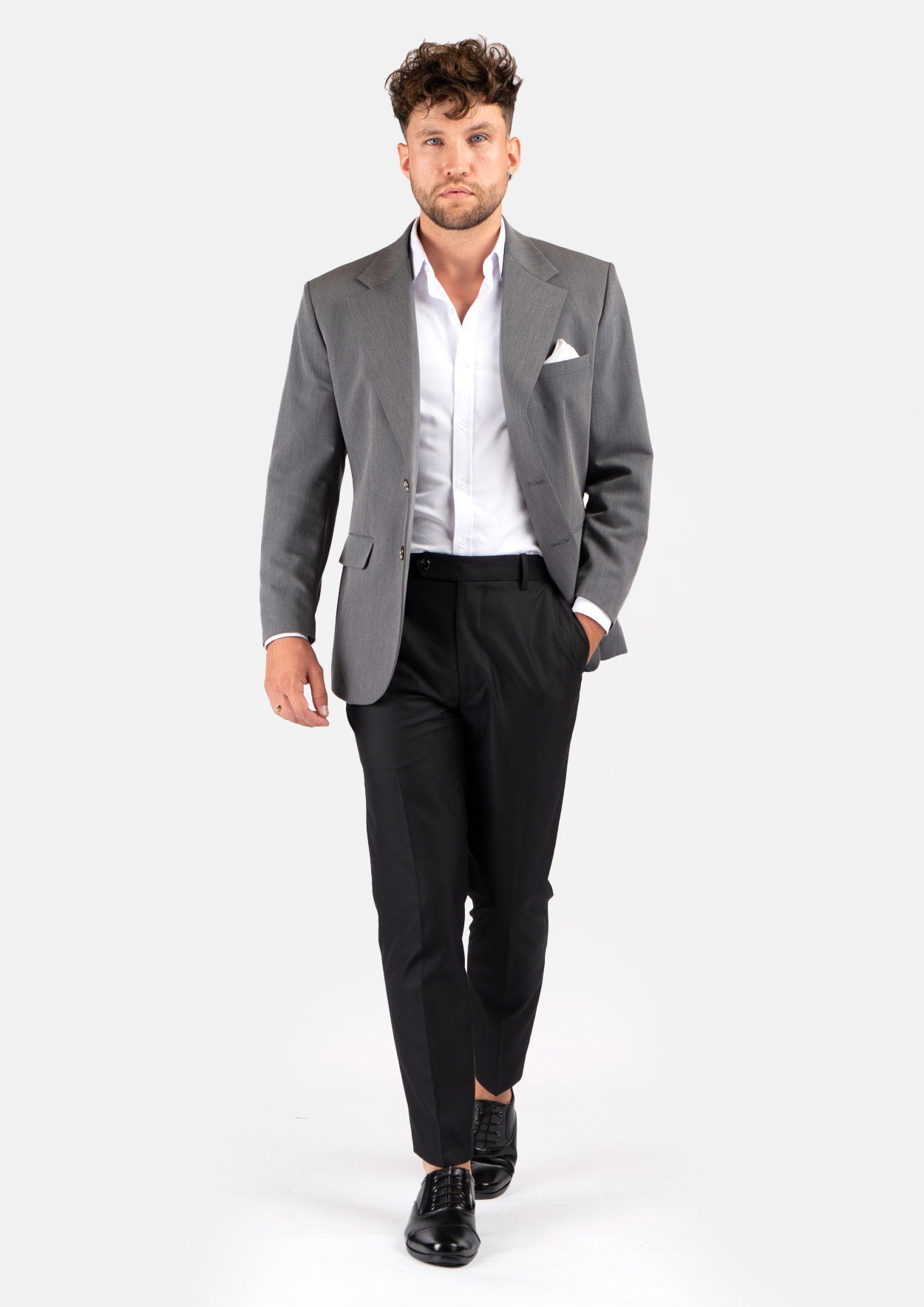Ellis Light Grey Stretch Jacket - SARTORO