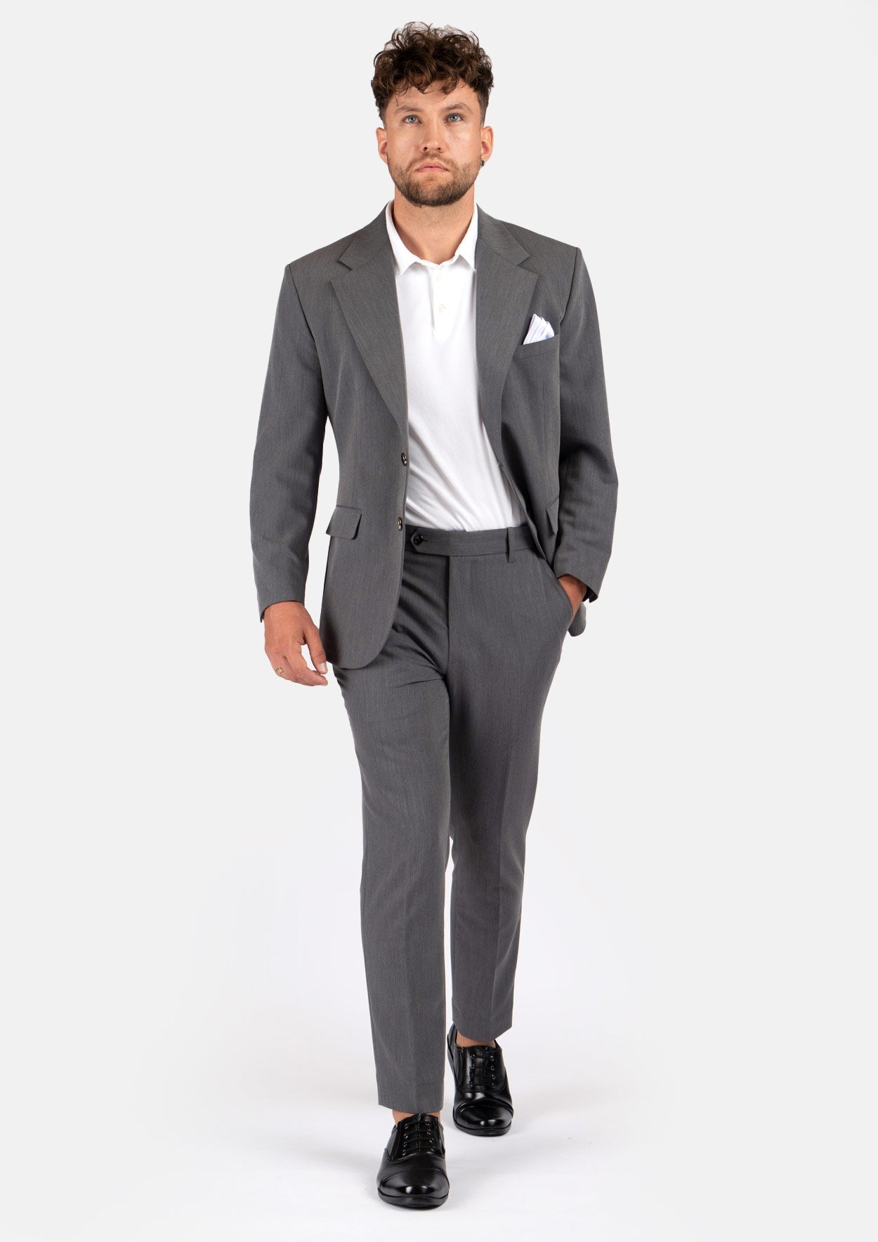 Ellis Light Grey Stretch Suit - SARTORO