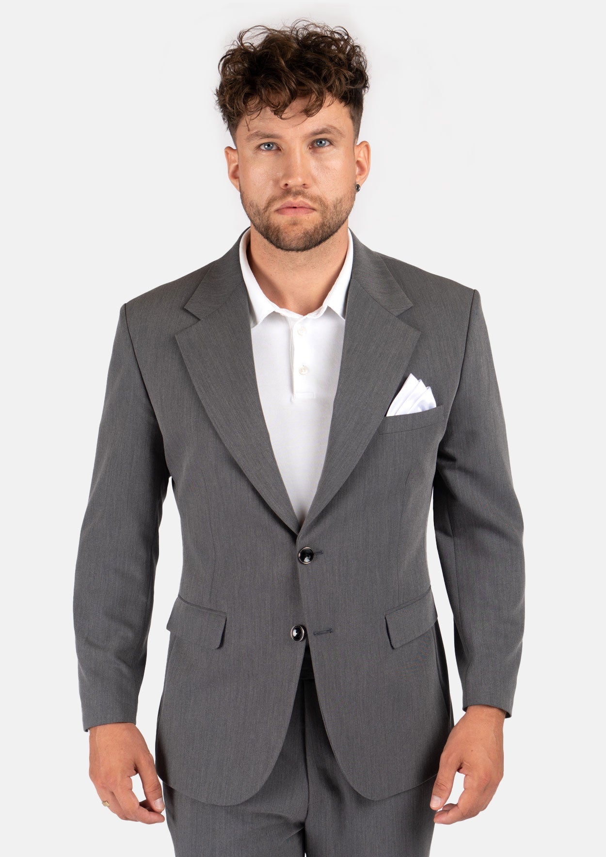 Ellis Light Grey Stretch Suit - SARTORO