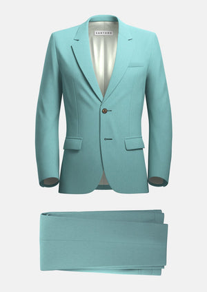 Ellis Light Teal Linen Blend Suit