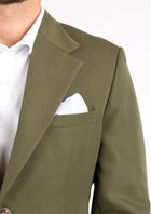 Ellis Olive Cotton Jacket - SARTORO91