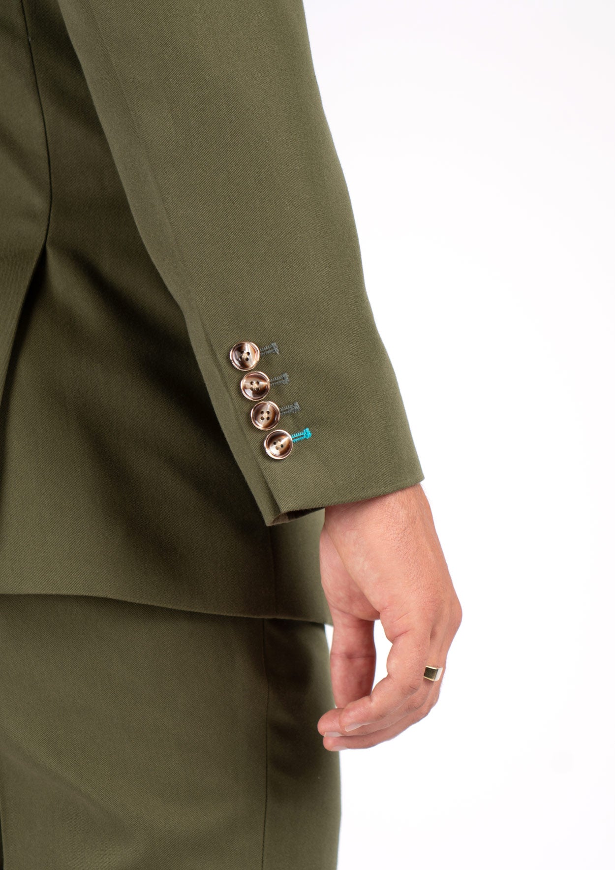 Ellis Olive Cotton Suit - SARTORO