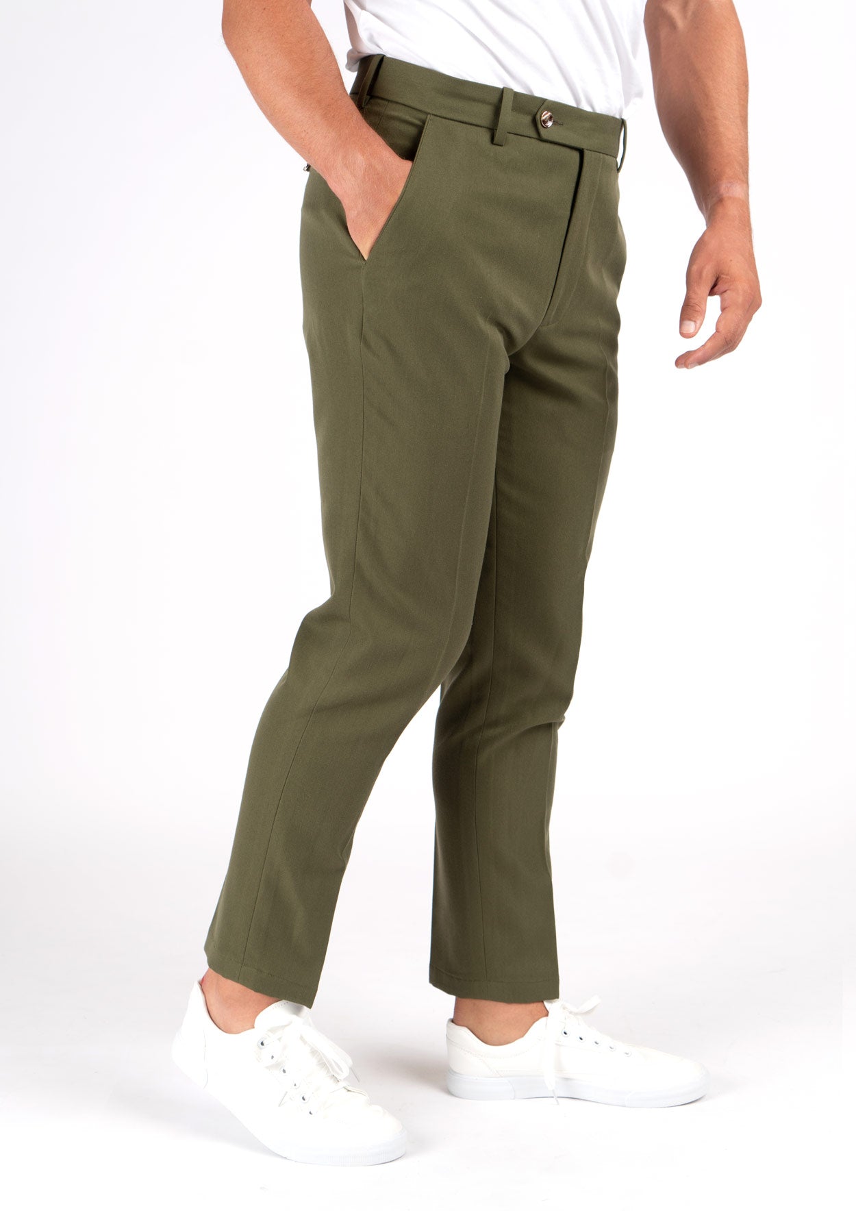 Ellis Olive Cotton Suit - SARTORO