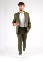 Ellis Olive Cotton Suit - SARTORO89