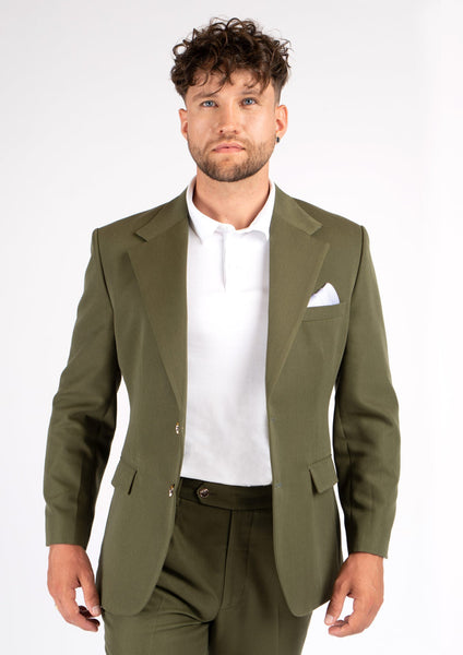 Ellis Olive Cotton Suit - SARTORO