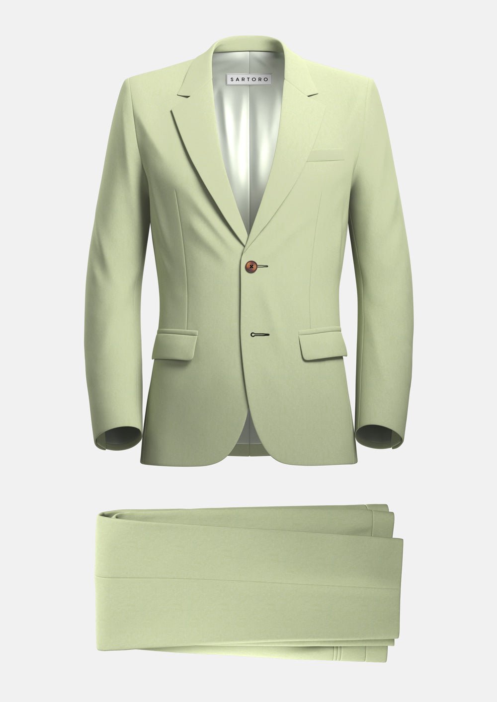 Ellis Olive Cream Linen Suit - SARTORO