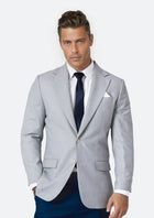 Ellis Powder Grey Twill Jacket - SARTORO847