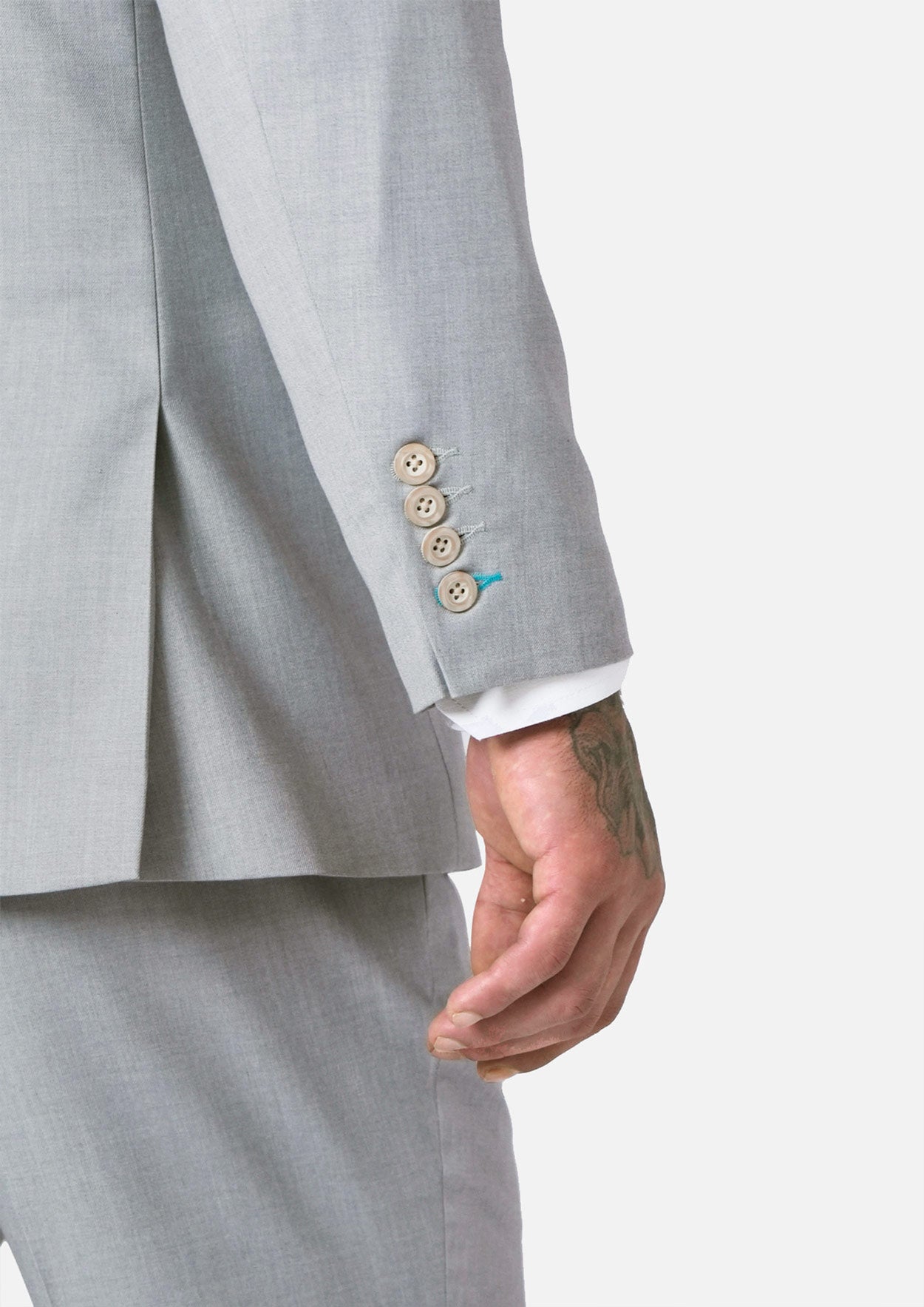 Ellis Powder Grey Twill Suit - SARTORO