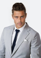 Ellis Powder Grey Twill Suit - SARTORO868